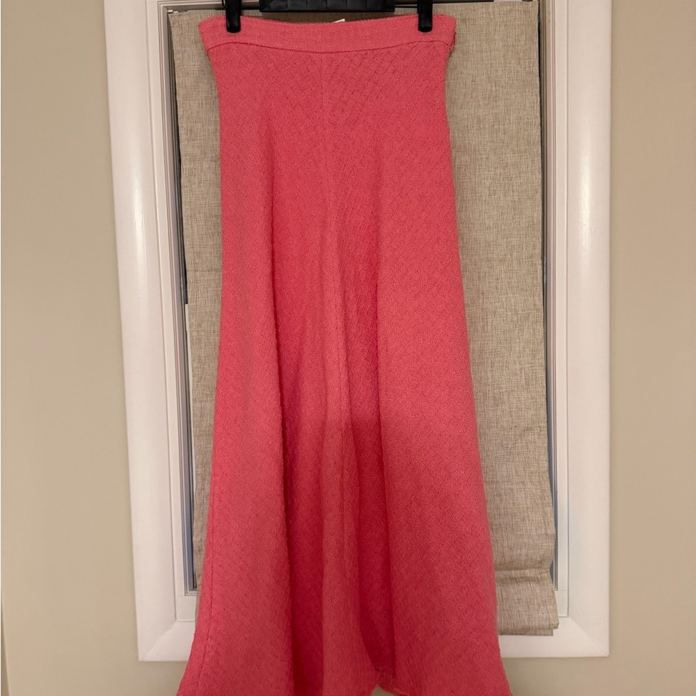 Zara Pink Women's Tweed Maxi Skirt